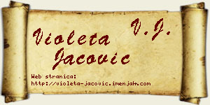 Violeta Jačović vizit kartica